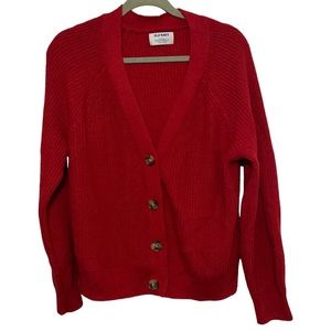 Old Navy Red Knit Cardigan, L